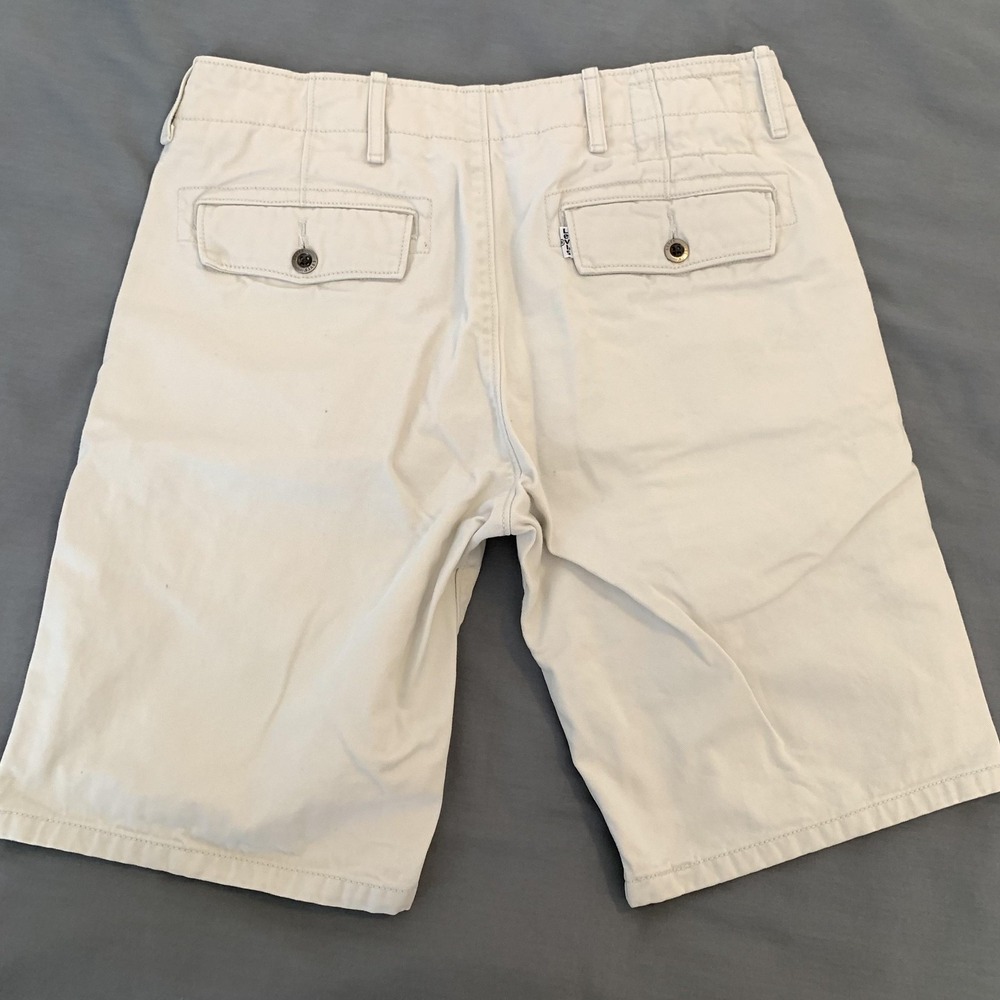 Levi's Chino Shorts Mens 30 Beige Khaki Lot Of 2 Cotton Flat Front Pockets - Picture 14 of 16